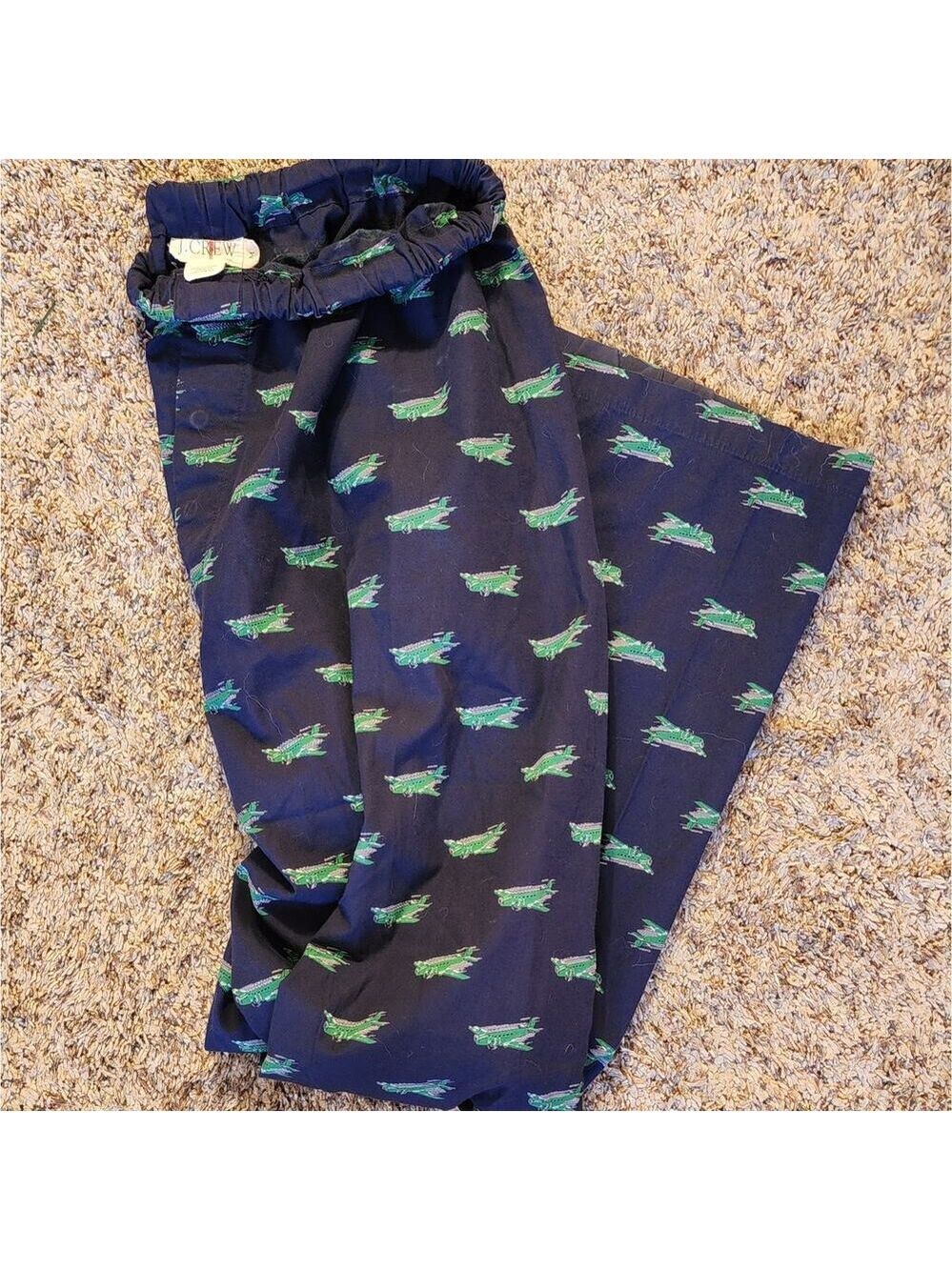 J.Crew M 100% Cotton Airplane PJ Lounge Pants EUC